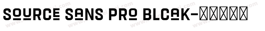Source Sans Pro Blcak字体转换